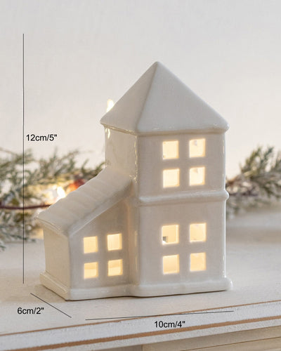 Hromeo Ceramic Christmas House Lamp