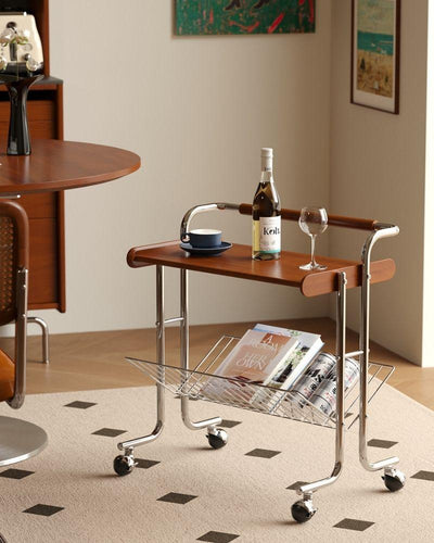 Milo Vintage Bar Cart With Wheels