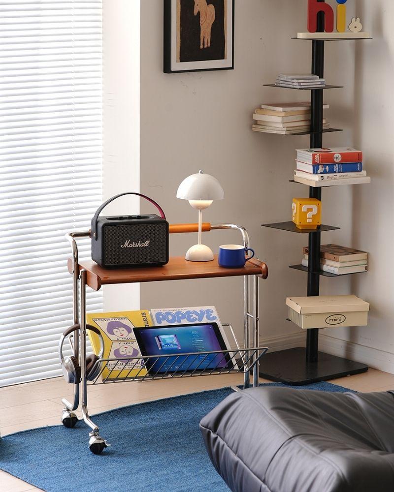 Milo Vintage Bar Cart With Wheels