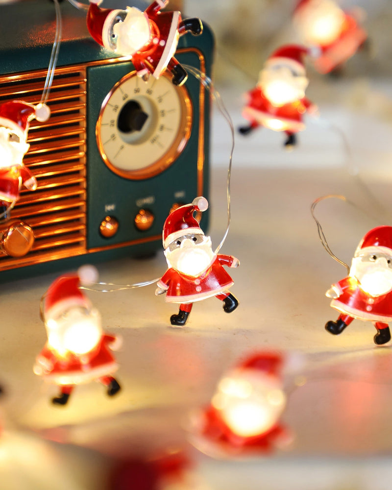 Frosty Miniature Santa Claus & Snowman Lights