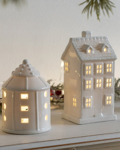 Hromeo Ceramic Christmas House Lamp