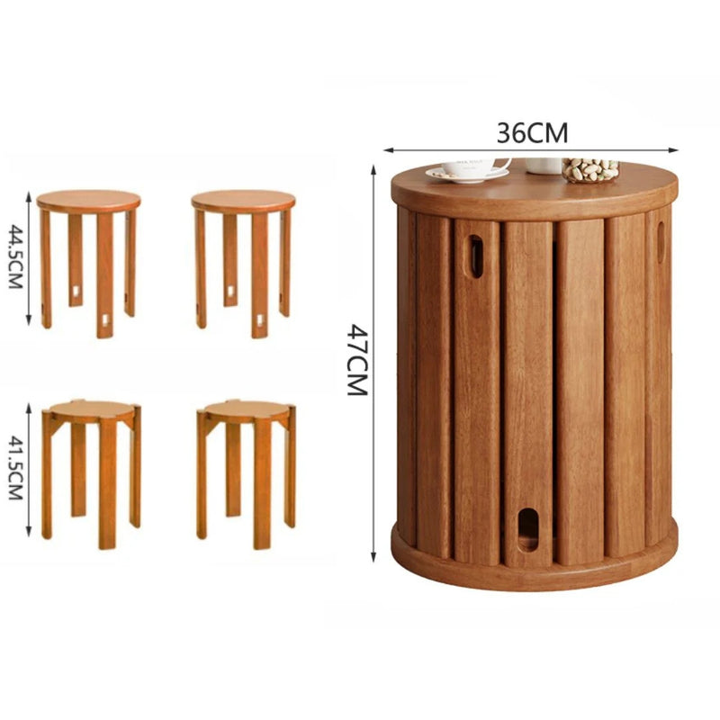 Sharman Wood Stool (Set of 4)