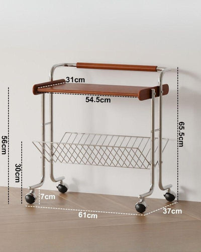 Milo Vintage Bar Cart With Wheels