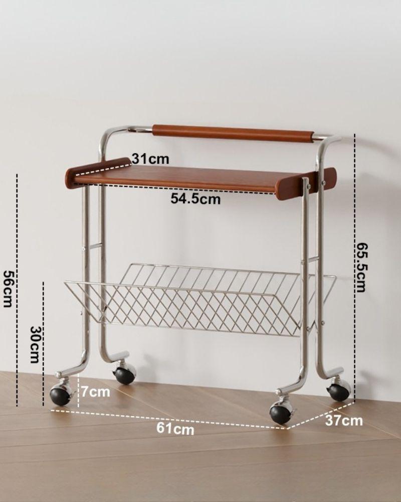 Milo Vintage Bar Cart With Wheels