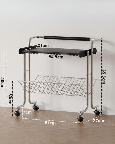 Milo Vintage Bar Cart With Wheels