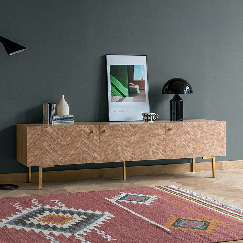 For the Hong Kong Only-Pedraza Herringbone TV Stand