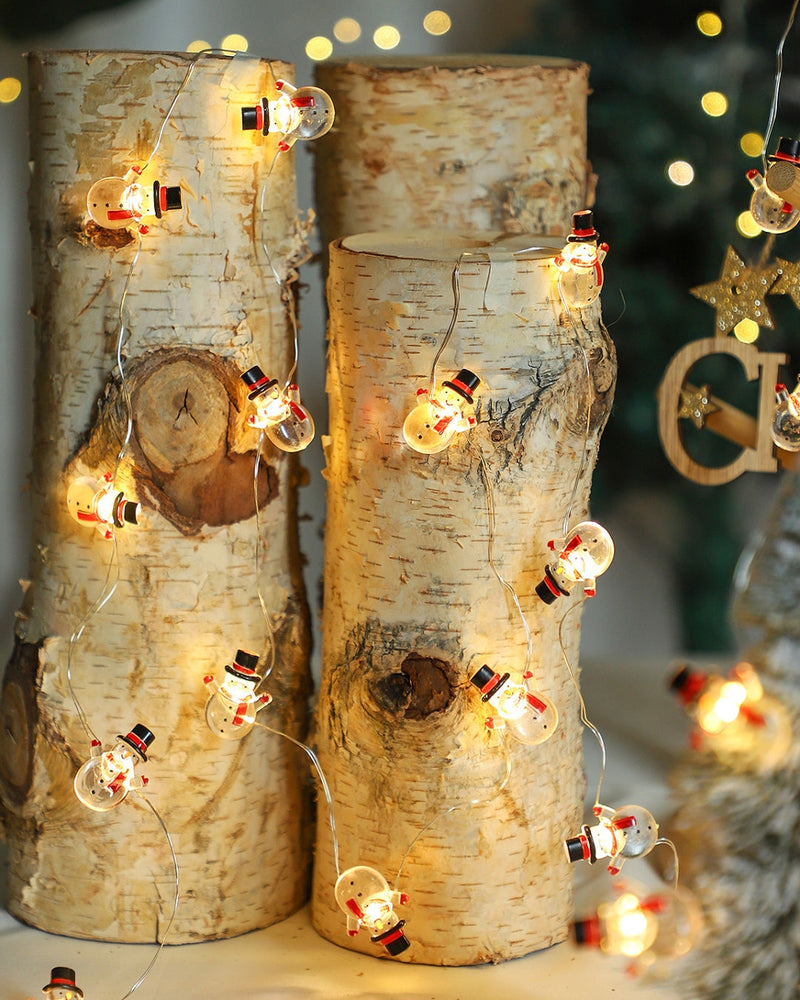 Frosty Miniature Santa Claus & Snowman Lights