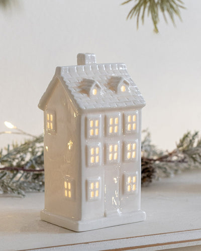 Hromeo Ceramic Christmas House Lamp