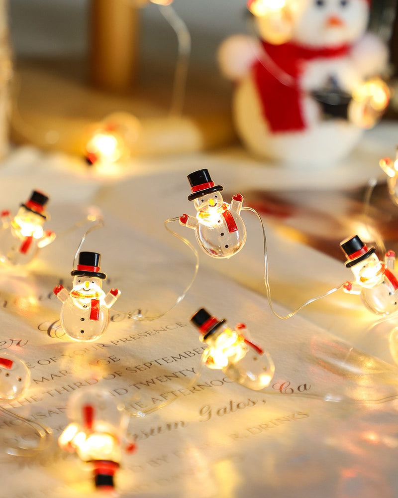 Frosty Miniature Santa Claus & Snowman Lights