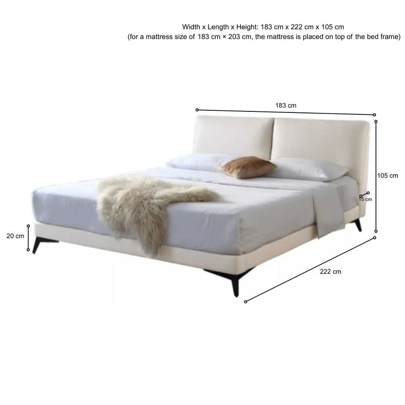 Cali Genuine Leather Bed Frame