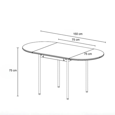 Oliver Vintage Folding Dining Table