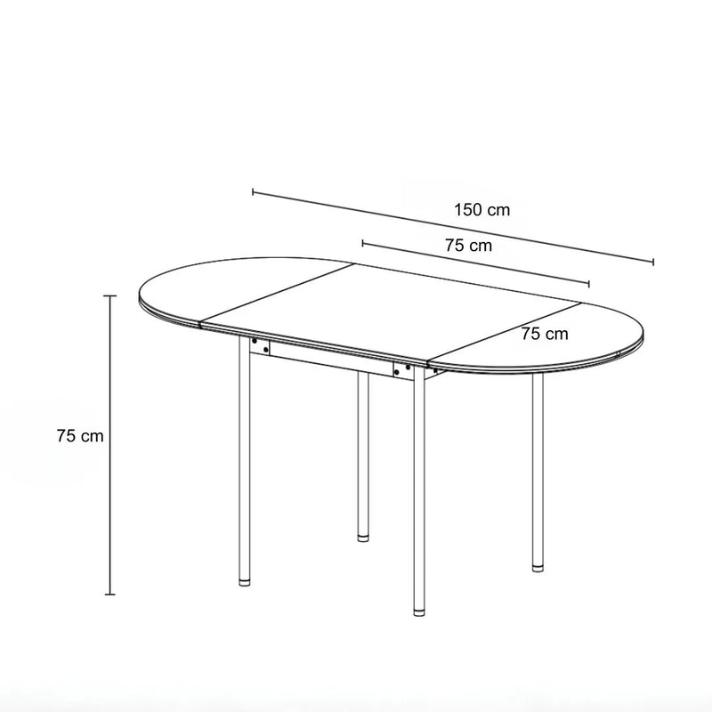 Oliver Vintage Folding Dining Table