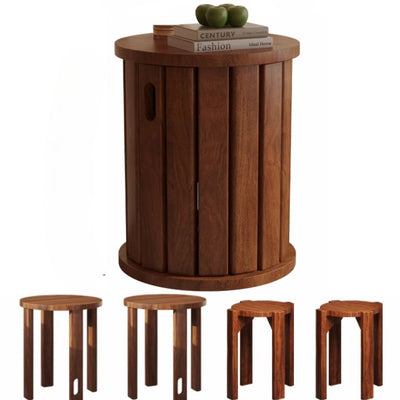 Sharman Wood Stool (Set of 4)