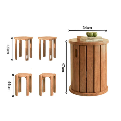 Sharman Wood Stool (Set of 4)