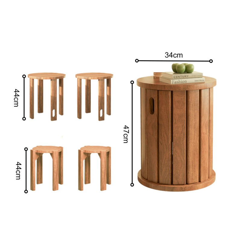 Sharman Wood Stool (Set of 4)