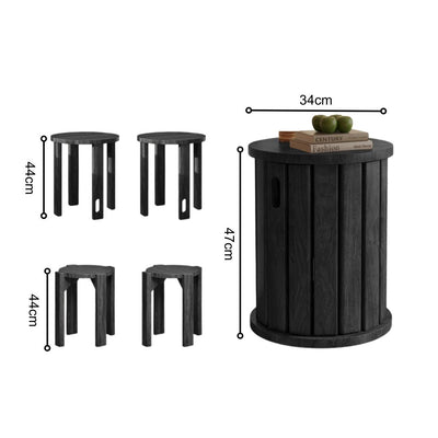 Sharman Wood Stool (Set of 4)