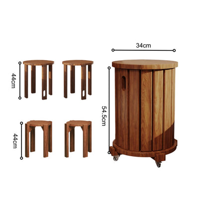 Sharman Wood Stool (Set of 4)