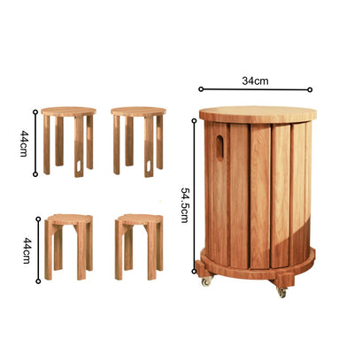 Sharman Wood Stool (Set of 4)