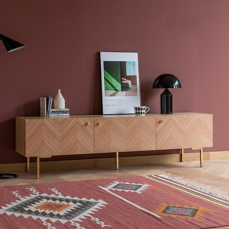 For the Hong Kong Only-Pedraza Herringbone TV Stand