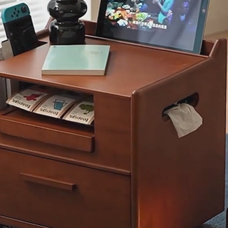 Eric Solid Wood Multi-functional Nightstand
