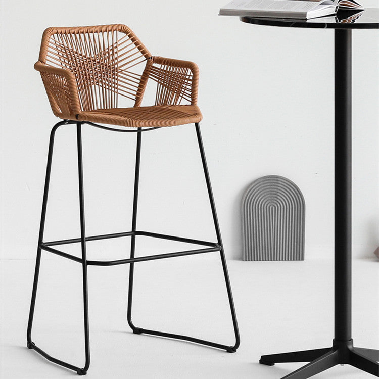 Mackin Plastic Rattan Bar Stool (set of 2)