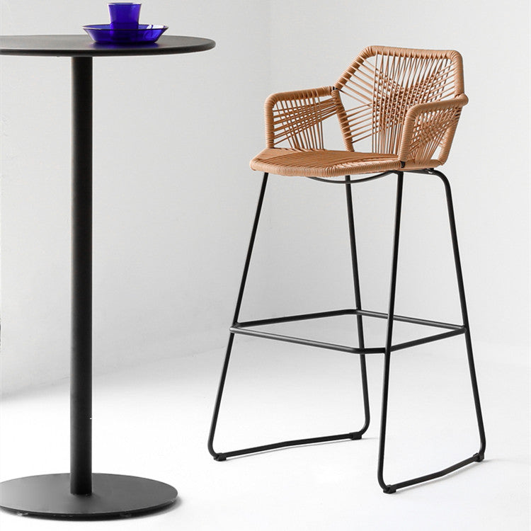 Mackin Plastic Rattan Bar Stool (set of 2)