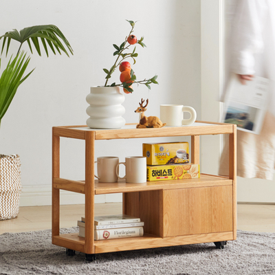 Aguirre End Table with Wheels