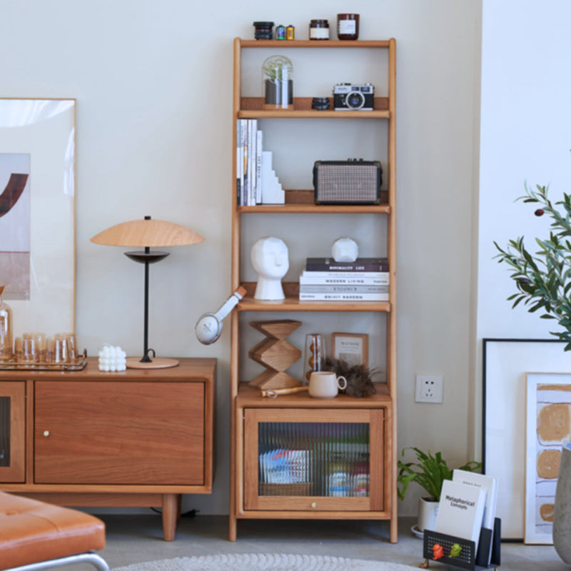 Namiko Wood Bookshelf With Storage