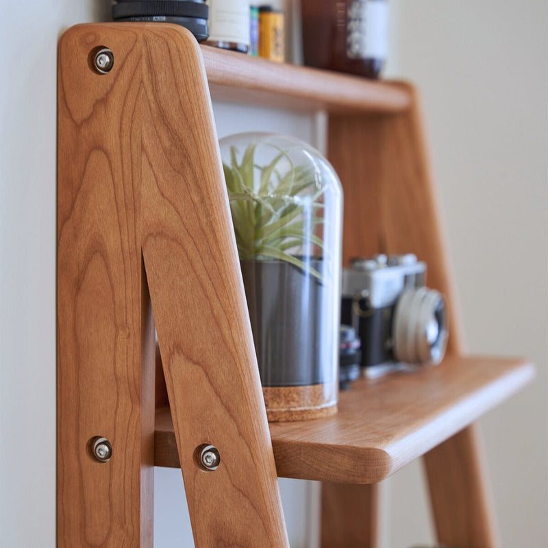 Namiko Wood Bookshelf With Storage