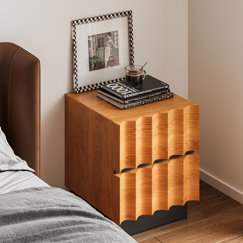 Selah Wood Wave Nightstand