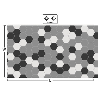 Element Hexagon Kitchen Mat