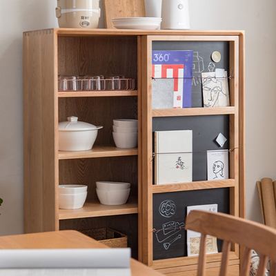 Skriva Wood Bookcase With Chalkboard