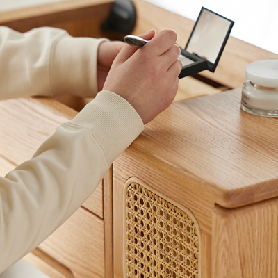 Freya Solid Wood Vanity Table & Stool