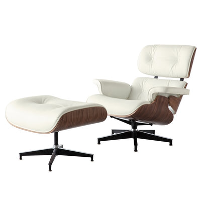 Lomas Leather Lounge Chair with Ottoman