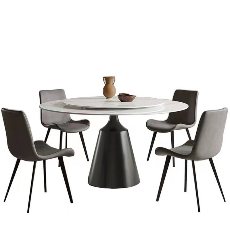 Astraea Round Dining Table With Lazy Susan