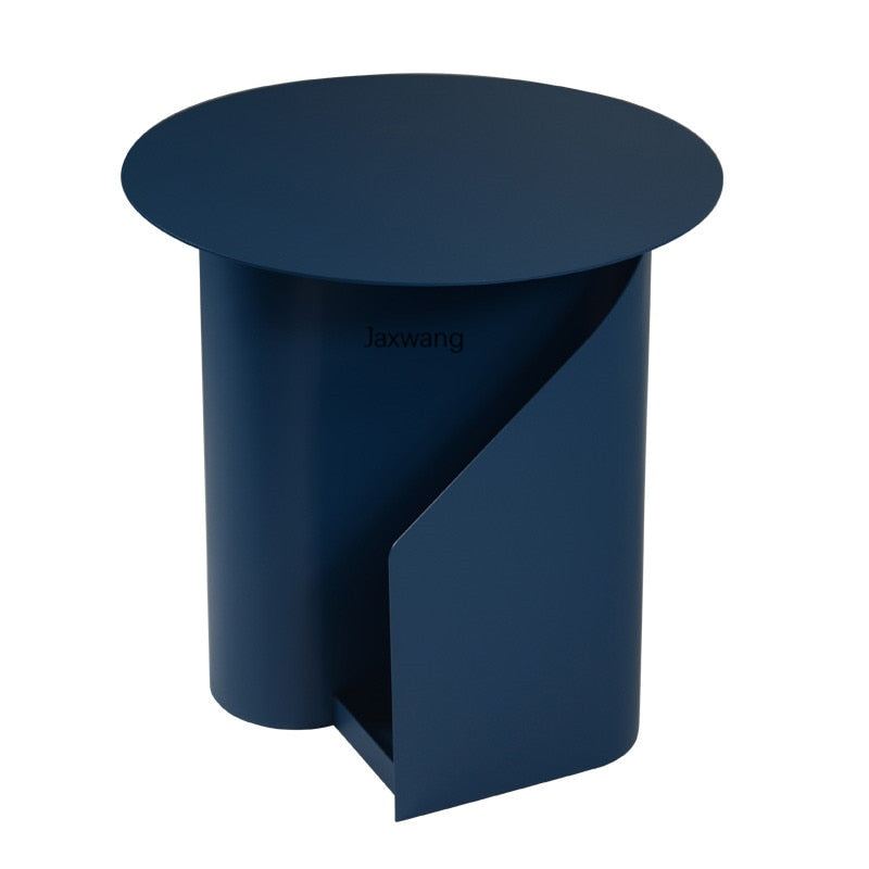 Metal Pedestal End Table with Storage